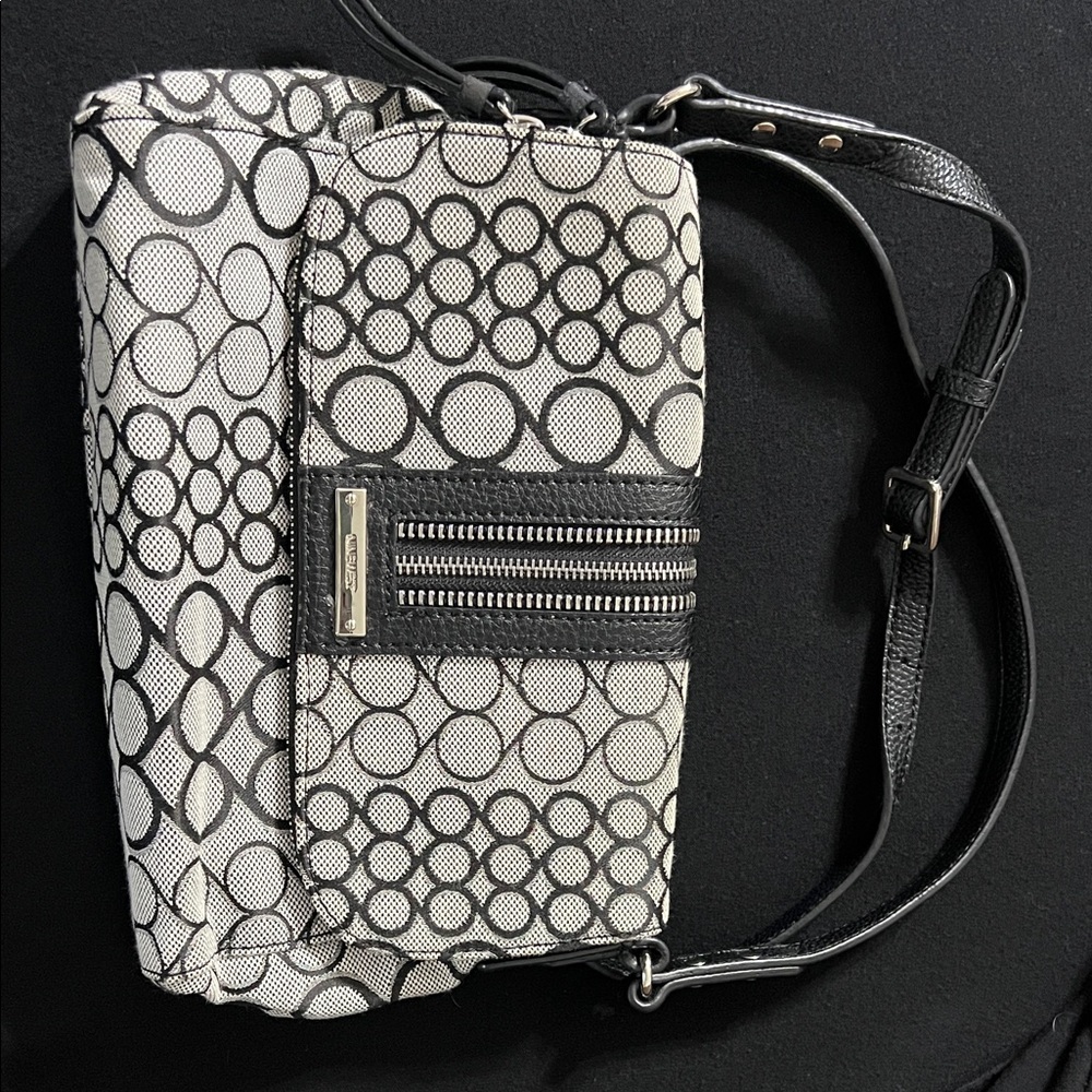 Nine West Black and White Circle Shoulder Bag